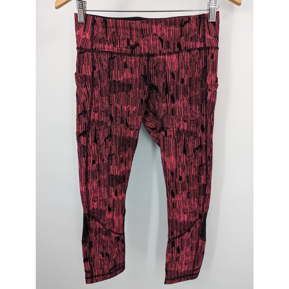 EUC Lululemon Run Inspire Crop II Leggings Size 6 w Zip-Close Pocket R60416